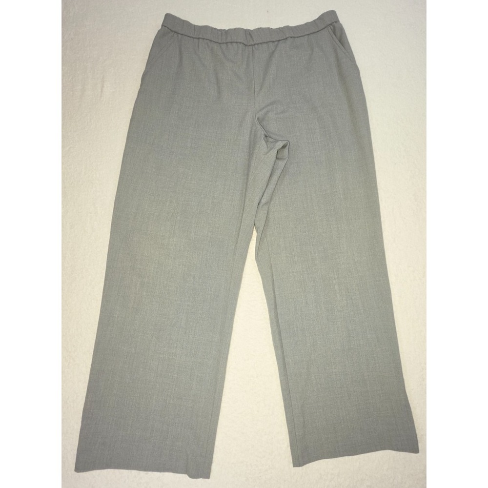 Croft & Barrow Women's Petite 16P Gray Stretch Pull-On Pants Career Casual